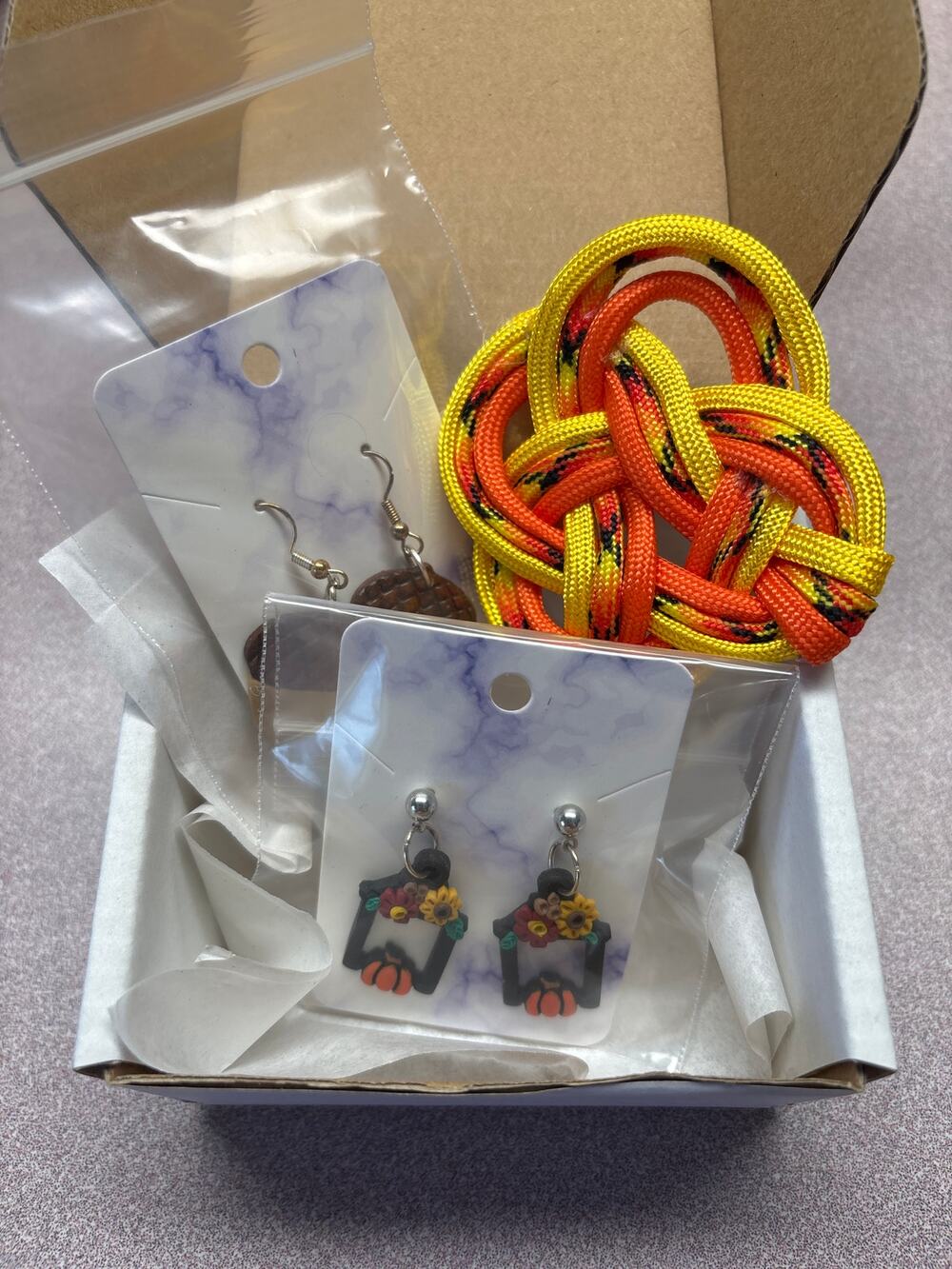 Handmade Fall Gift Set Celtic Knot Hairband Acorn Earrings